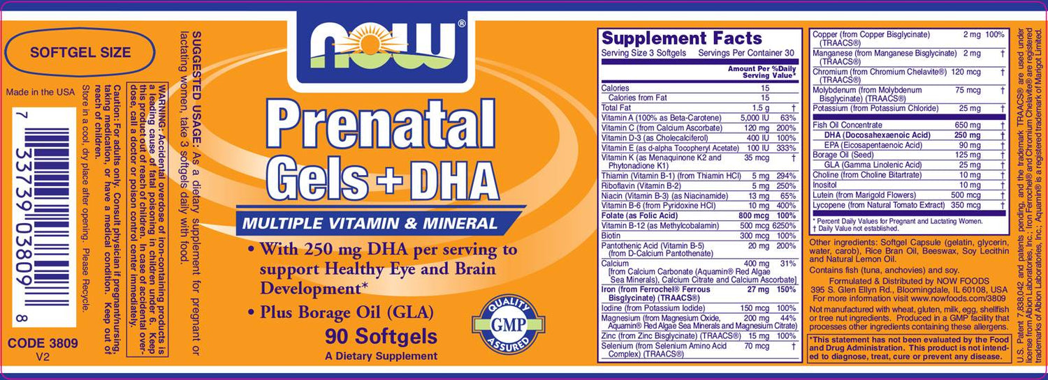 Пренатал + DHA - 90 Softgels