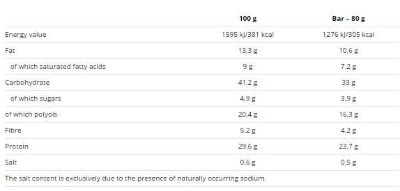 Протеинов бар с нисък въглехидрати 30 24 x 80 грама