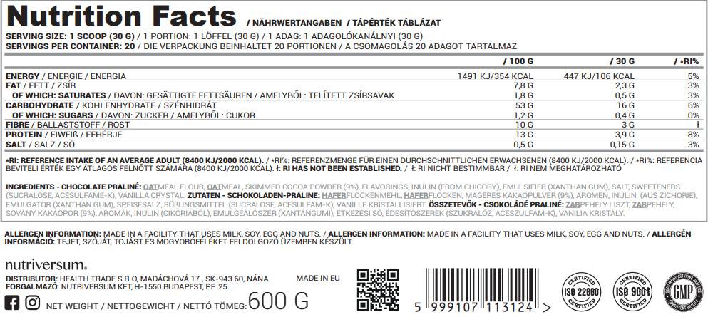 Овесени Pro Pure 600 грама