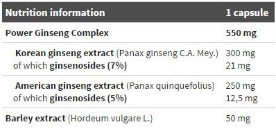 Platinum Ginseng ™ Sport Edition 550 mg - 60 капсули