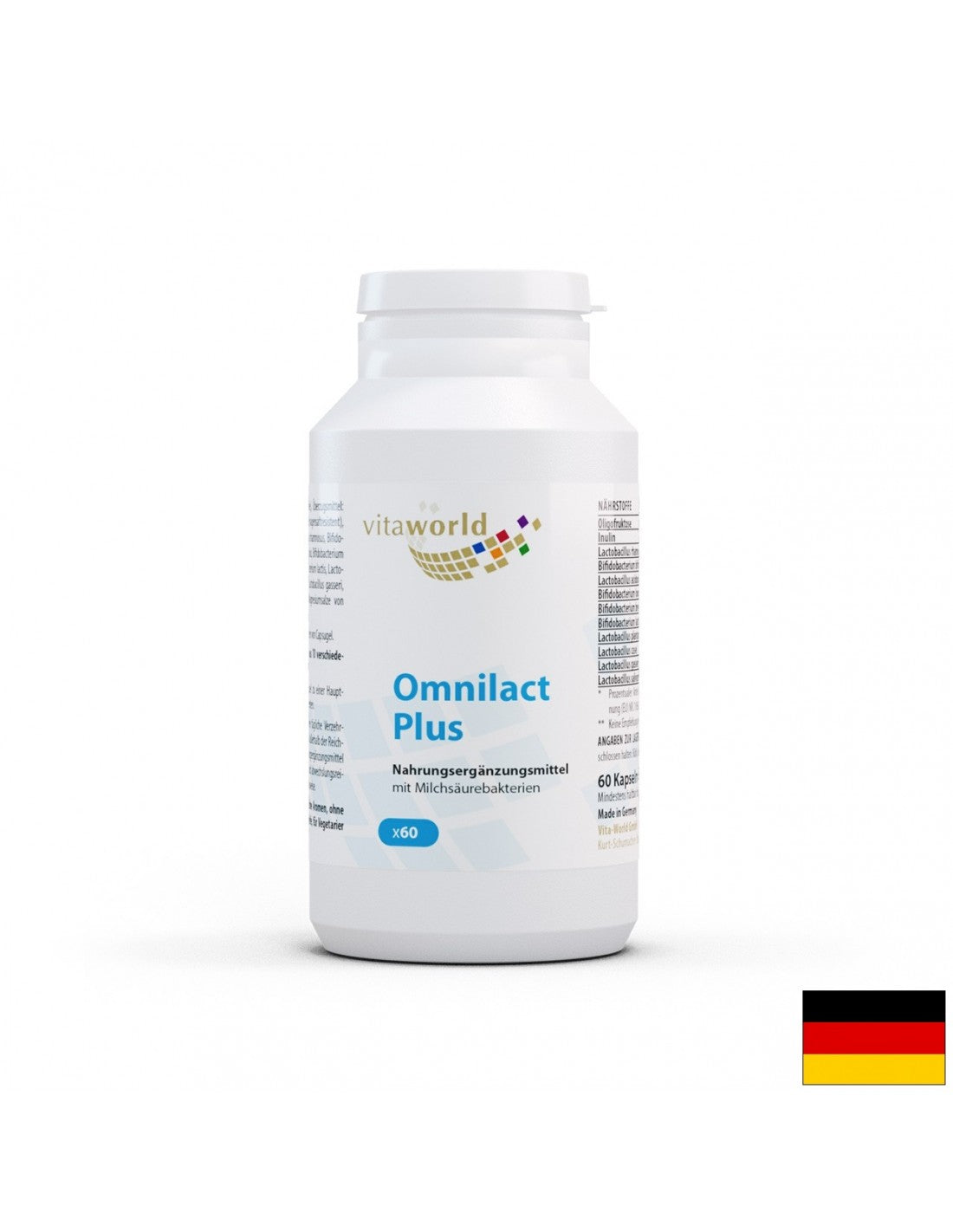 Omnilact плюс / пробиотичен всеяден плюс 10 щама, 10 милиарда активни пробиотици, 60 капсули