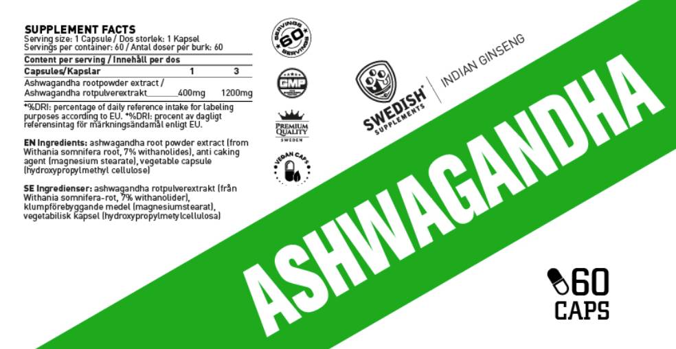 Екстракт от Ashwagandha 400 mg - 60 капсули