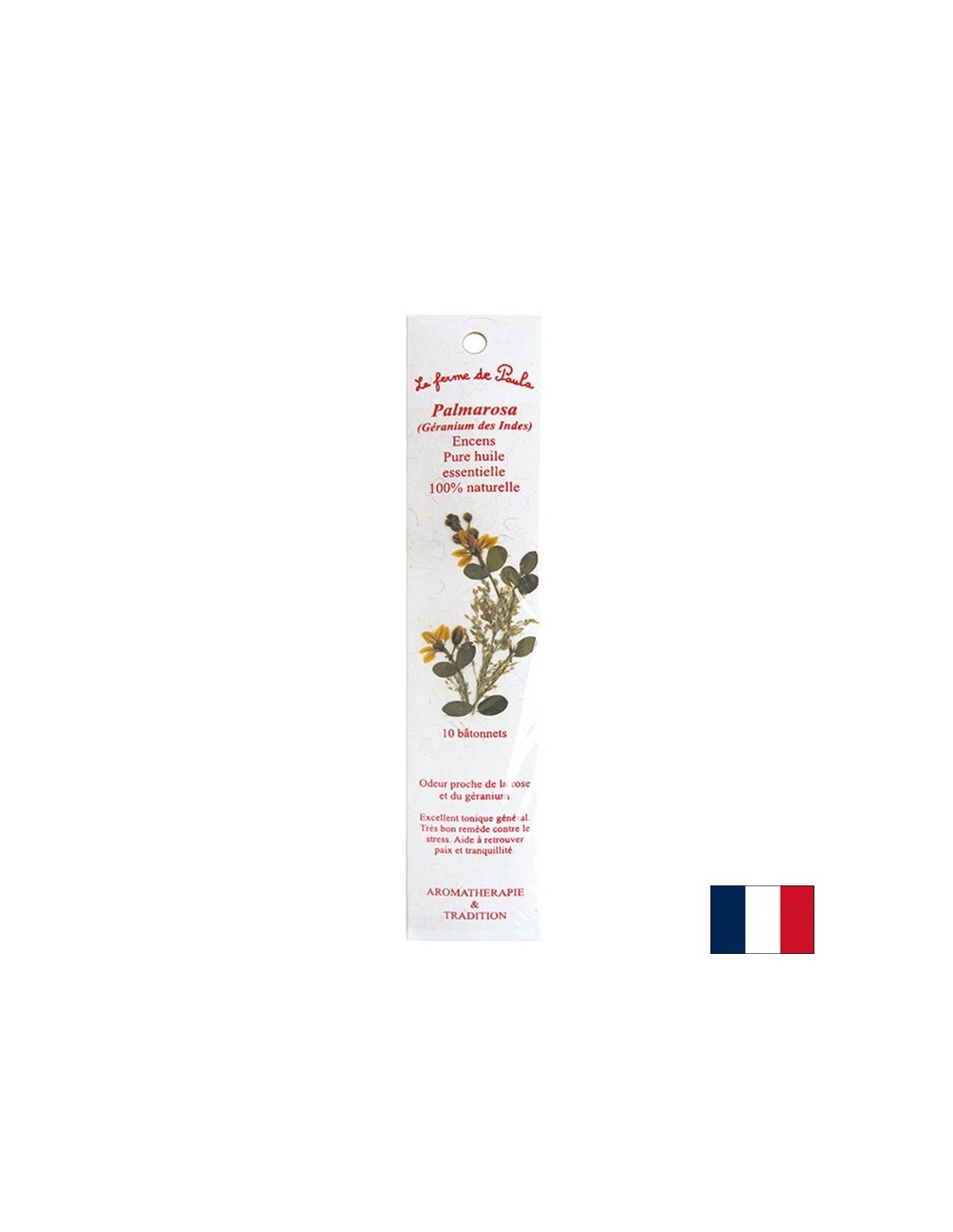 Изгаряне на пръчки с аромат на Palmarosa (индийски здравец), 10 бр.