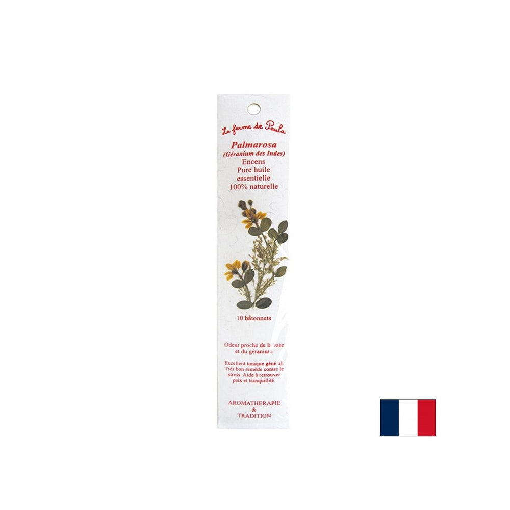 Изгаряне на пръчки с аромат на Palmarosa (индийски здравец), 10 бр.