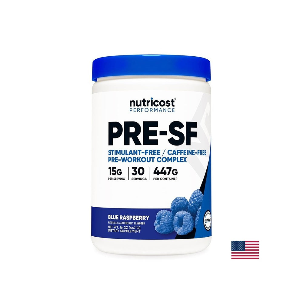 Pre-SF Pre-Workout Complex, 447 g прах, синя малинова аромат, 30 дози