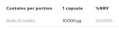 Биотин 10 000 MCG - 120 капсули