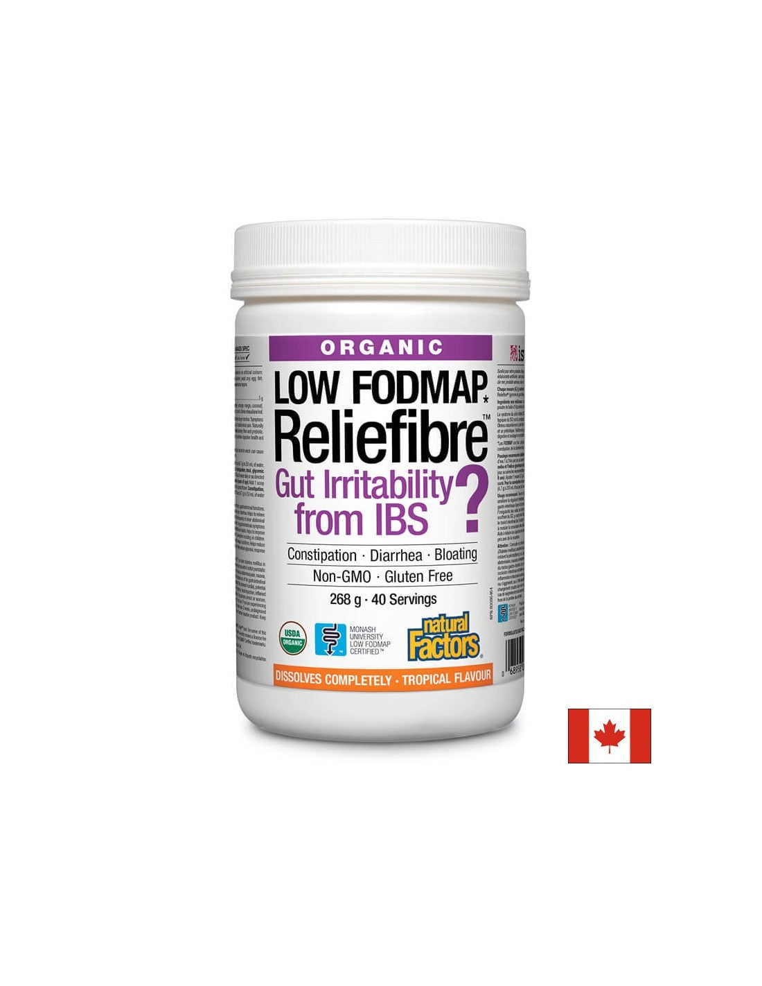 Reliefibre™ /разтворими диетични фибри 268 gx 40 дози <tc>Natural Factors</tc>