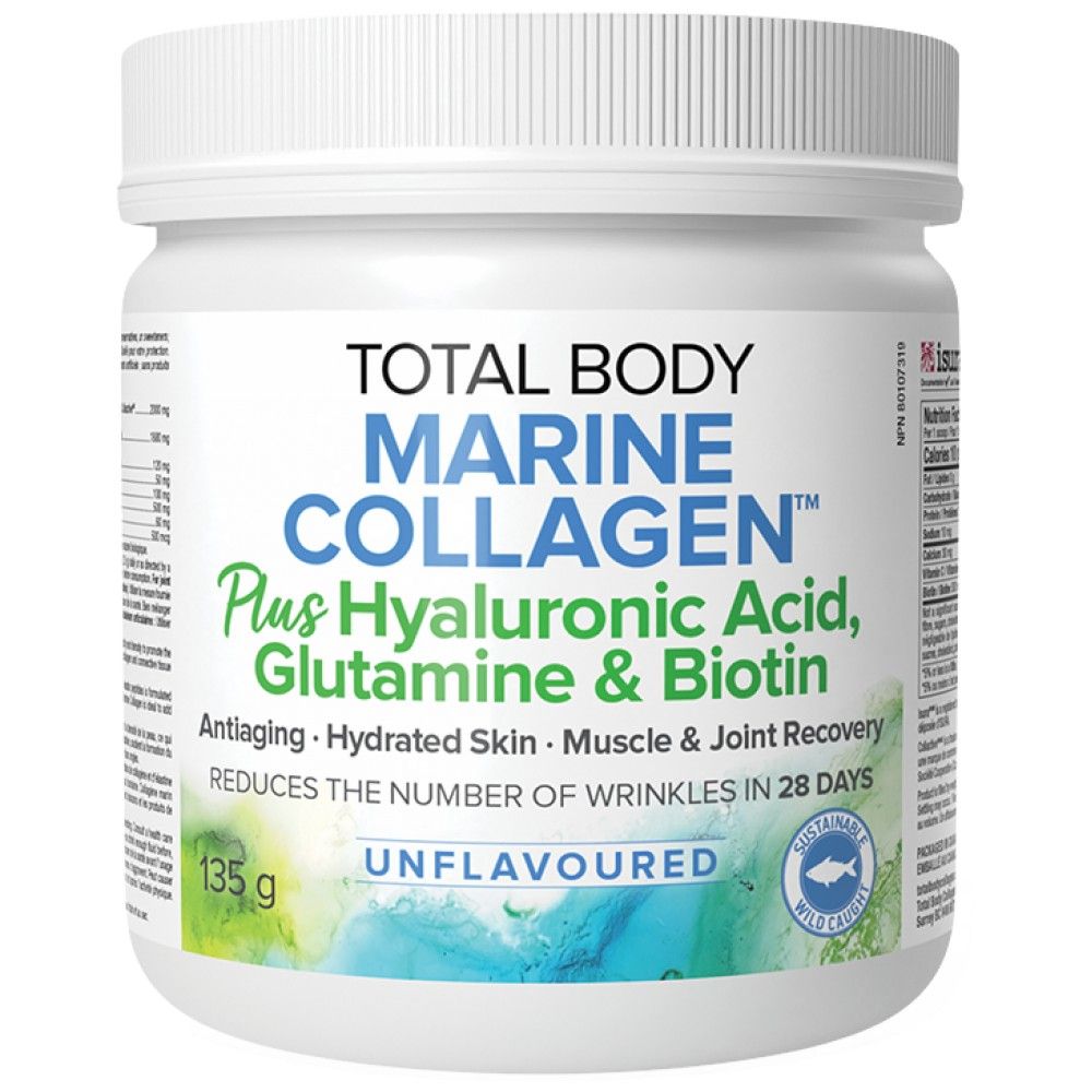 Total Body Marine Collagen ™ с хиалуронова киселина и биотин - 135 грама