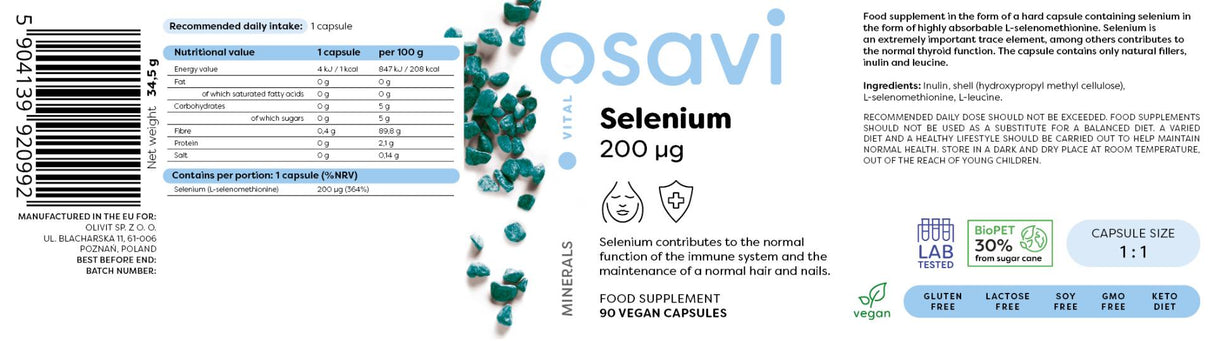 Selenium 200 mcg - 90 капсули