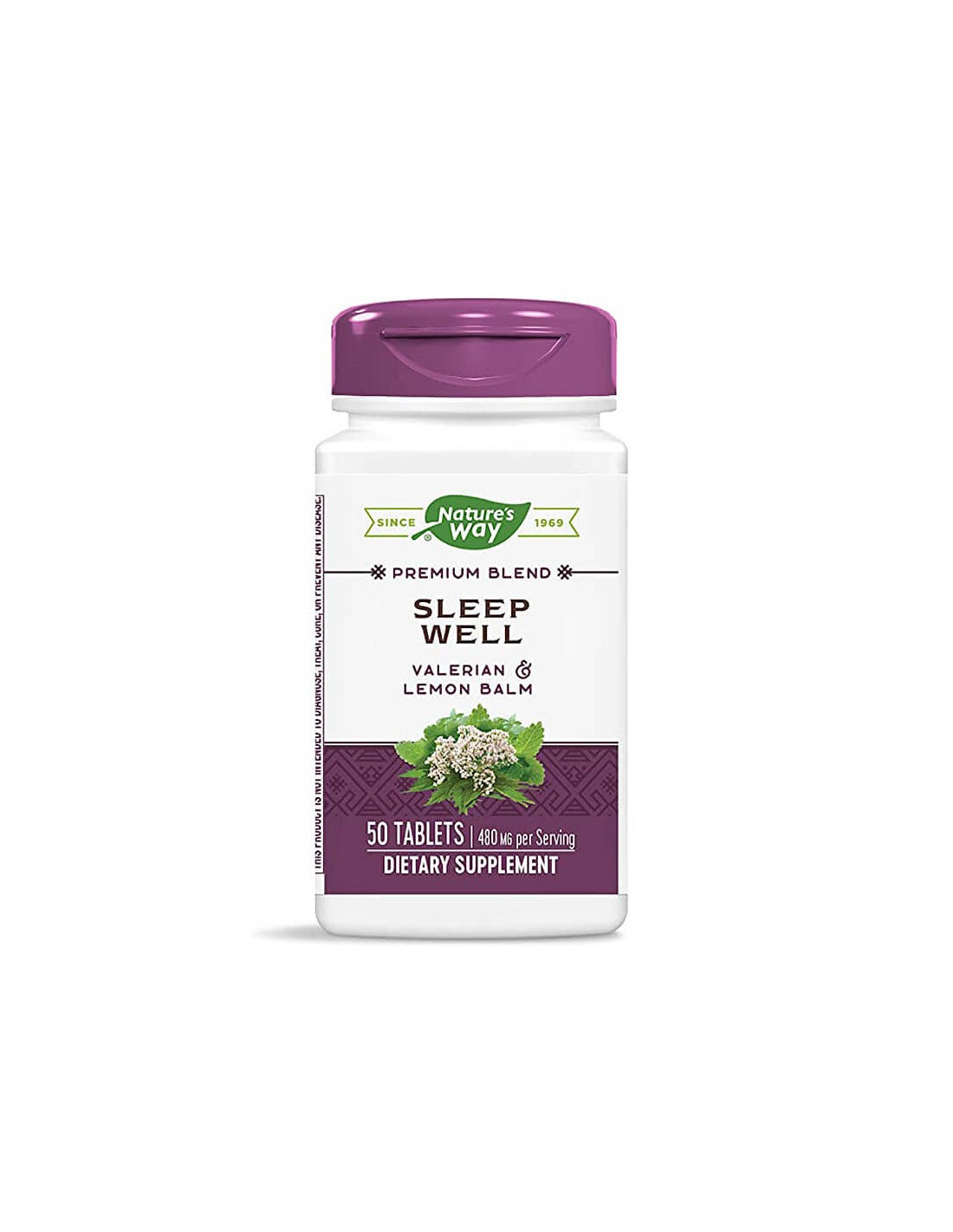 Sleep Well - Against anxiety and insomnia with valerian, lemon balm and vitamin B2, 50 tablets Nature's Way - Nutra Best Europe