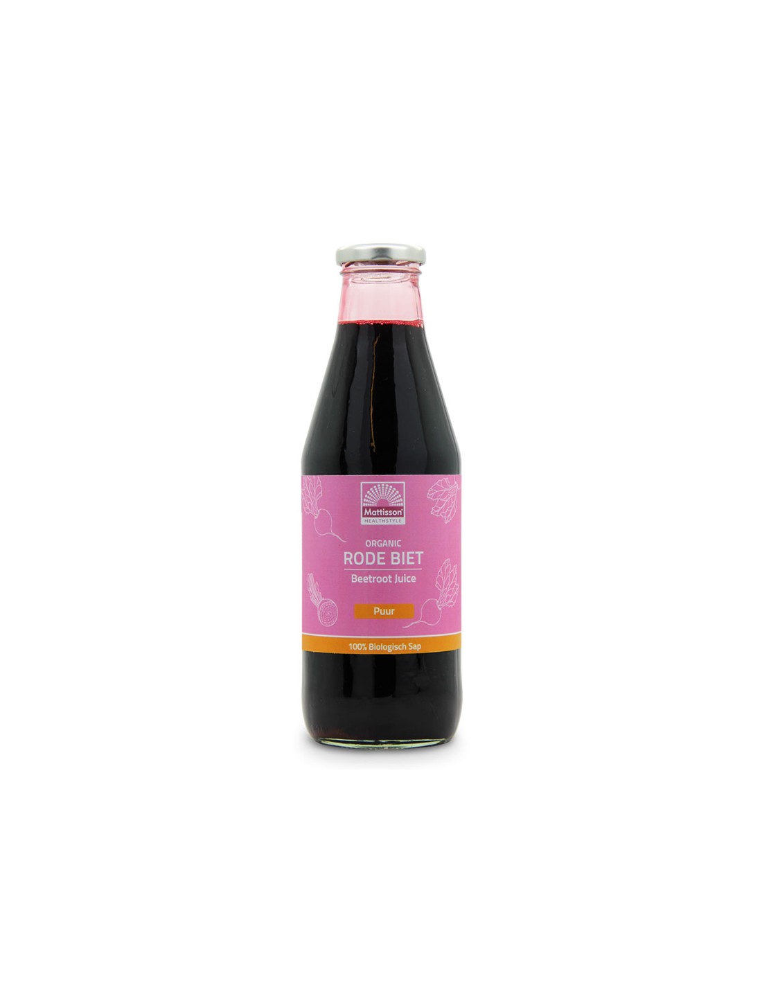 Organic beetroot juice, 750 ml Mattisson Healthstyle - Nutra Best Europe
