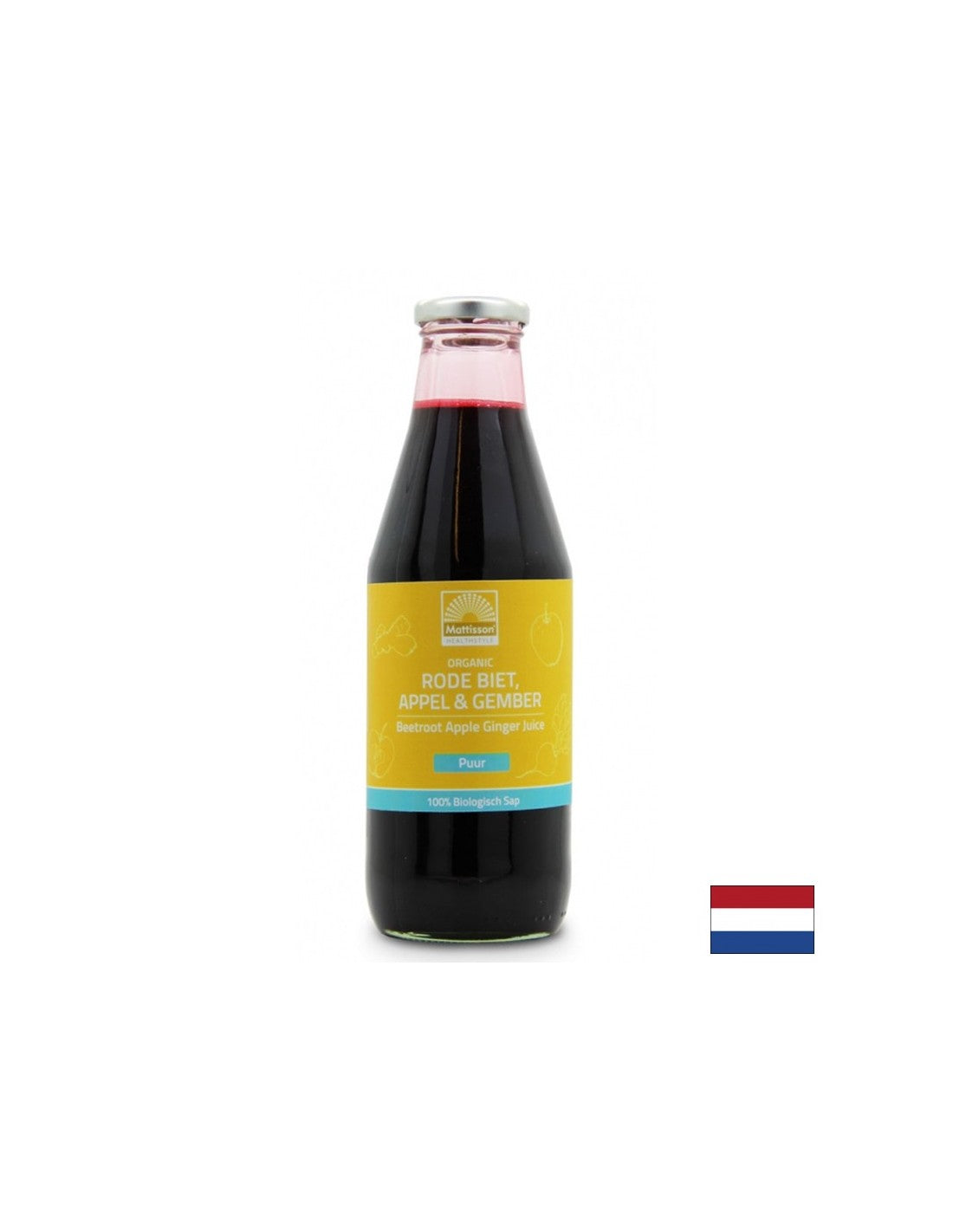 Сок от органично цвекло, ябълка и джинджифил - храносмилане и перисталтика, 750 ml