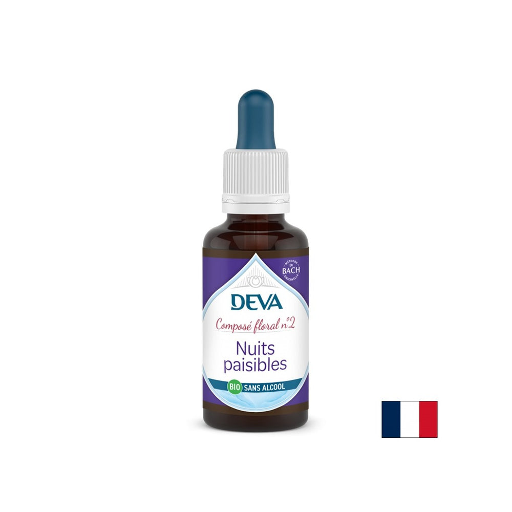 Мирни нощи, флорални същности, капки за цветя на Бах № 2 (без алкохол), 30 мл