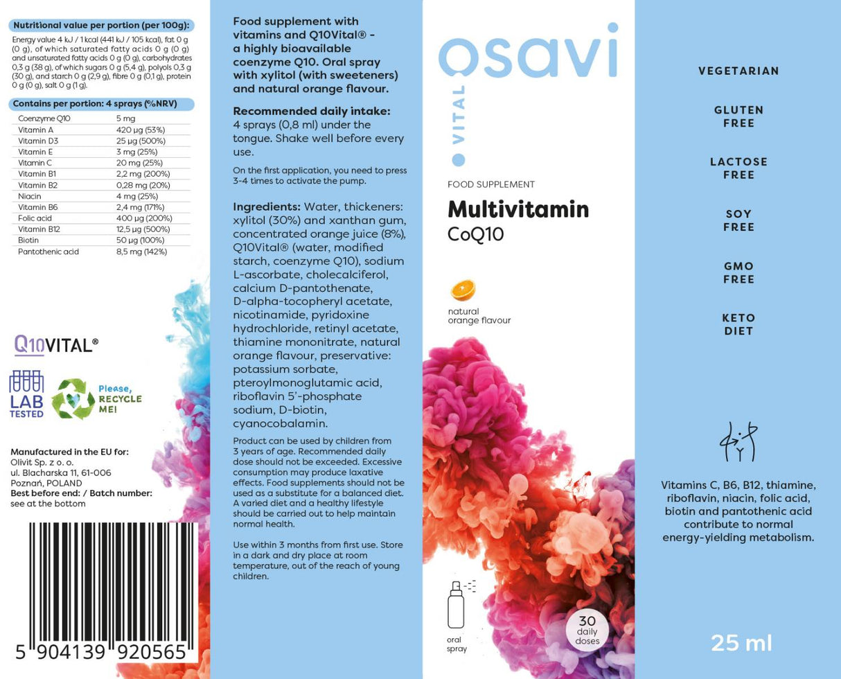 Multivitamin Coq10 | ORAY SPRAY - 25 ml