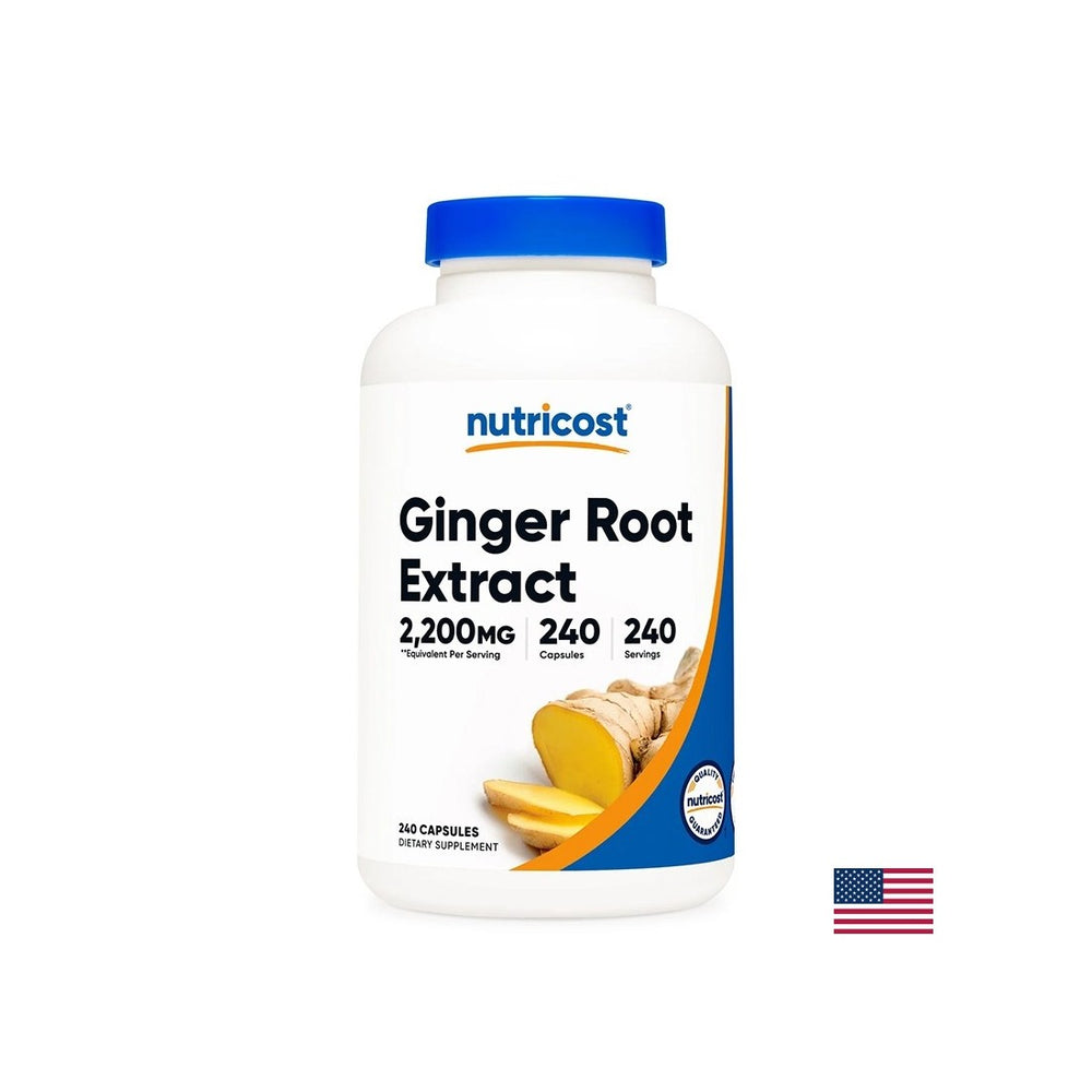 Gastrointestinal Health - Ginger (root), 550 mg x 240 capsules - Nutra Best Europe