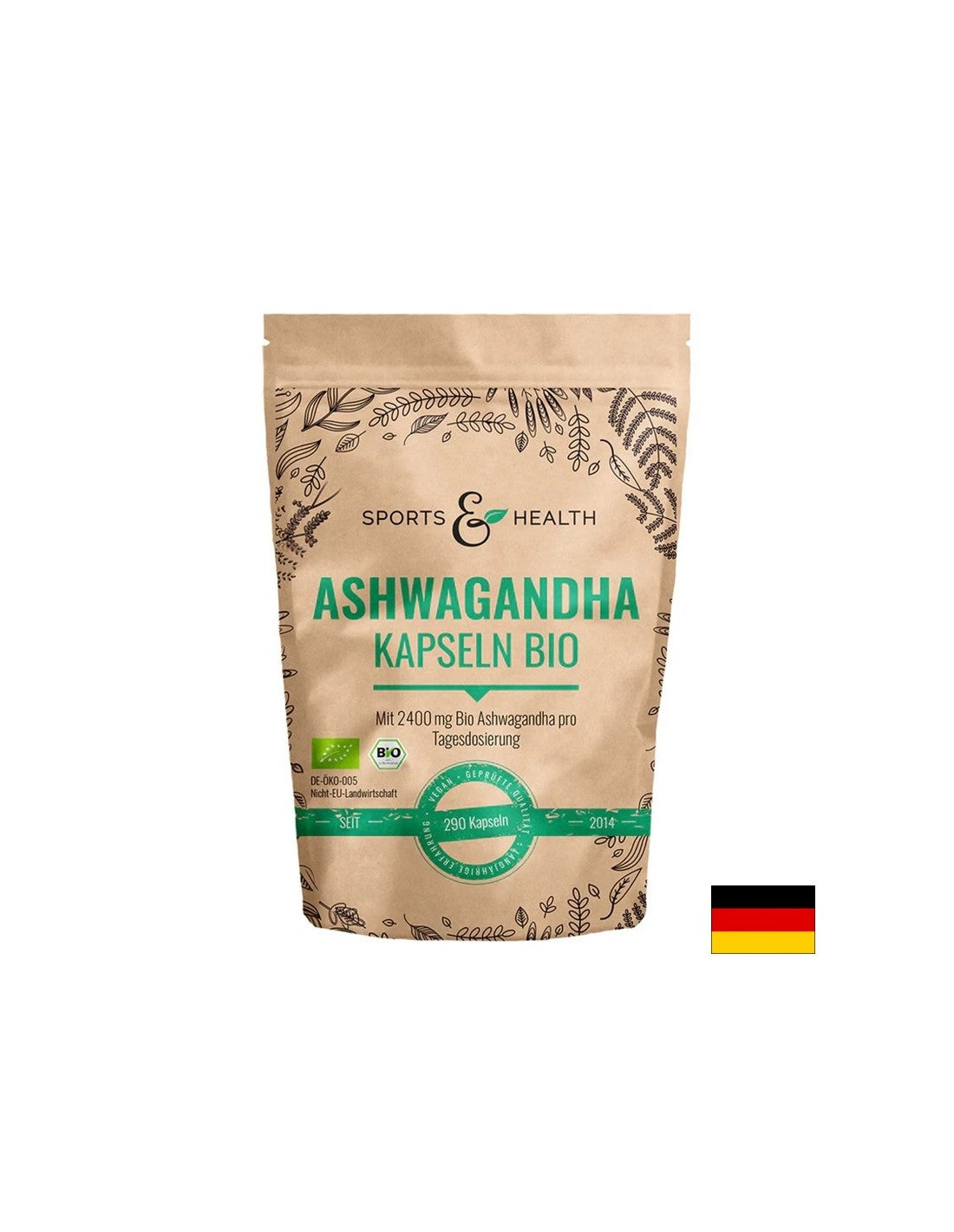 Стрес и добро настроение - Ashwagandha, 600 mg x 200 капсули