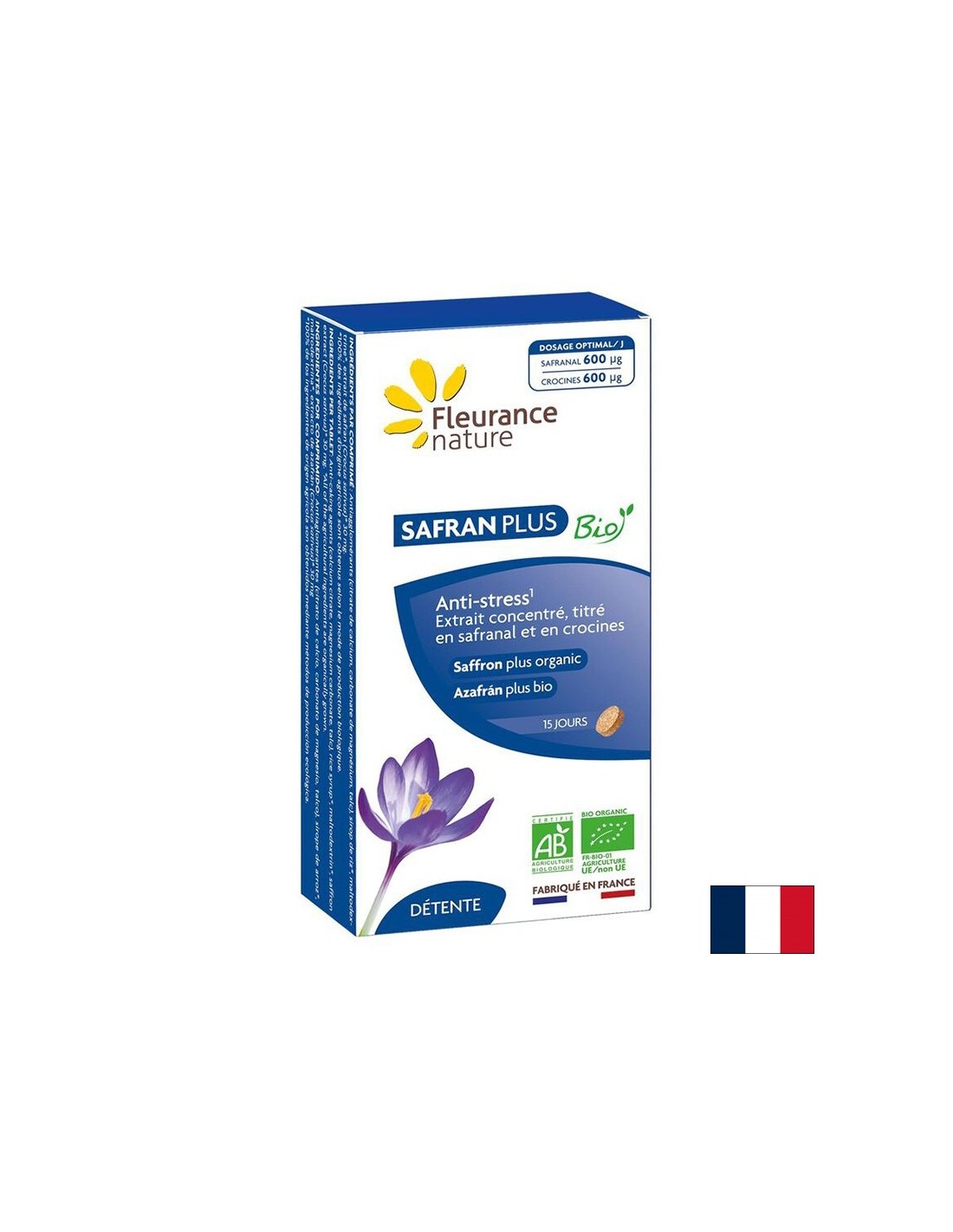 Стрес и добро настроение - Saffron Bio, 30 mg x 15 таблетки