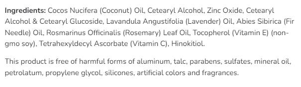 Дълготрайна дезодорантска пръчка - освежаваща лавандула - 62 грама