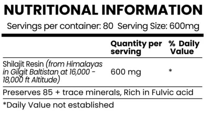 Shilajit мощна естествена минерална смола - 50 грама