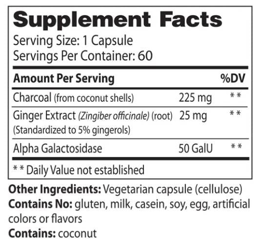 Пречистете активен въглен плюс - 60 капсули