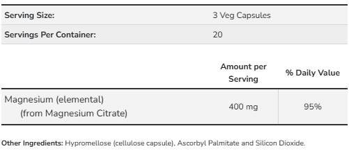 Магнезиев цитрат 400 mg - 60 капсули
