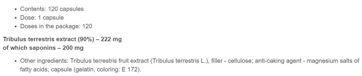 Tribusteron 90 - 120 капсули