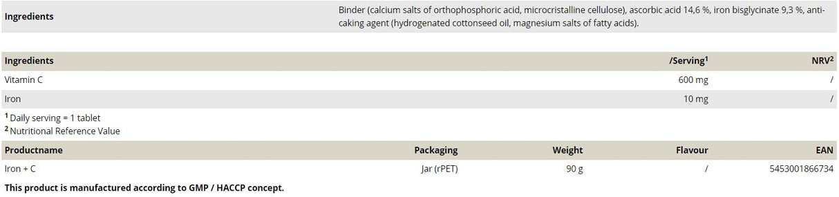 Желязо + C - 120 таблетки