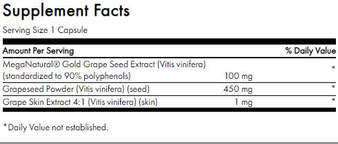 Екстракт от гроздови семена | С меганално злато 60 капсули