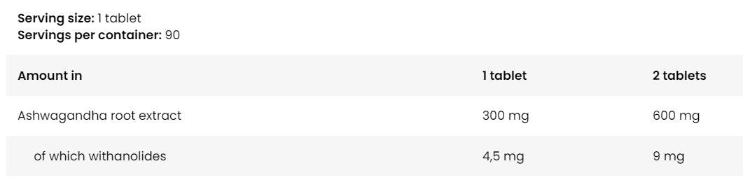 Ashwagandha 600 mg - 90 таблетки