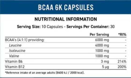 BCAA 6K - 300 капсули