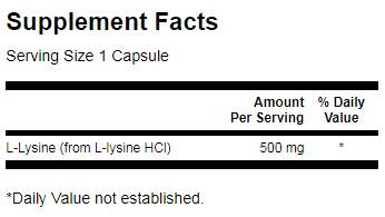 L -Lysine 500 mg - 100 капсули