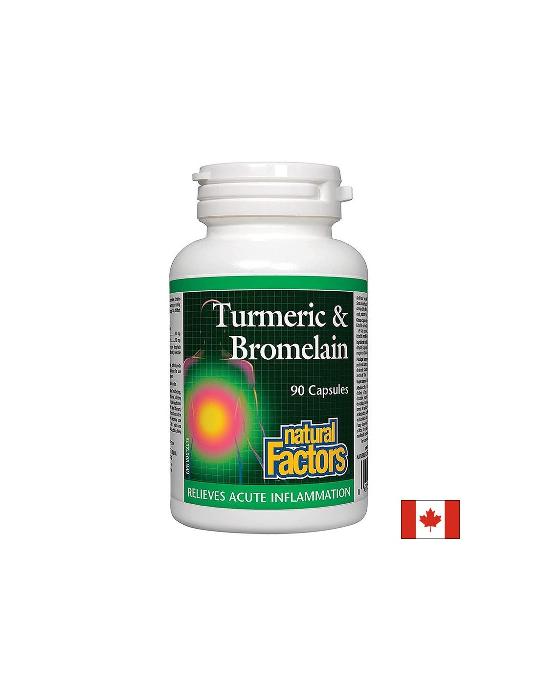 Turmeric & Bromelain - куркума и бромелаин, 90 капсули <tc>Natural Factors</tc>