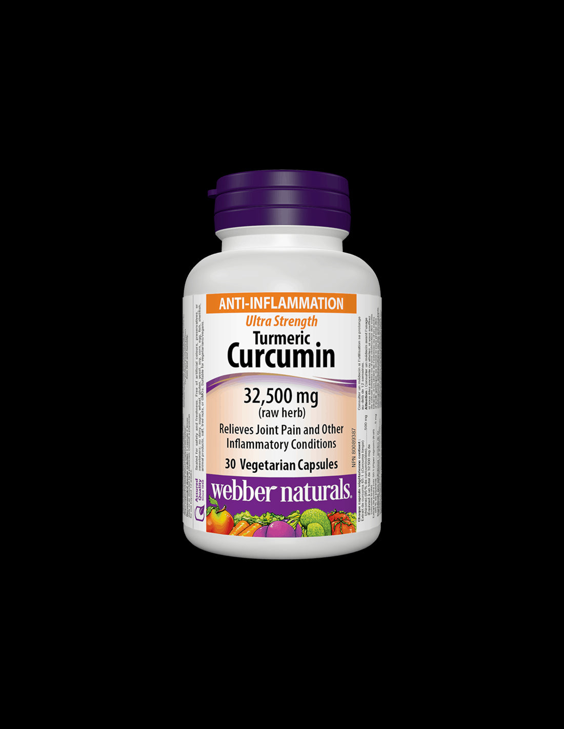 Turmeric Curcumin Ultra Strength / Turmeric and black pepper, 32,500 mg, 30 capsules Webber Naturals - Nutra Best Europe