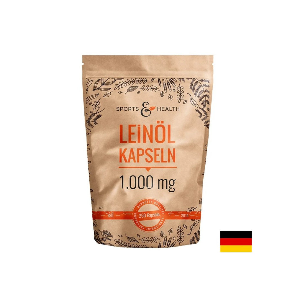 За подпомагане на имунитета, сърцето и мозъчната функция - ленено масло, 1000 mg x 250 капсули