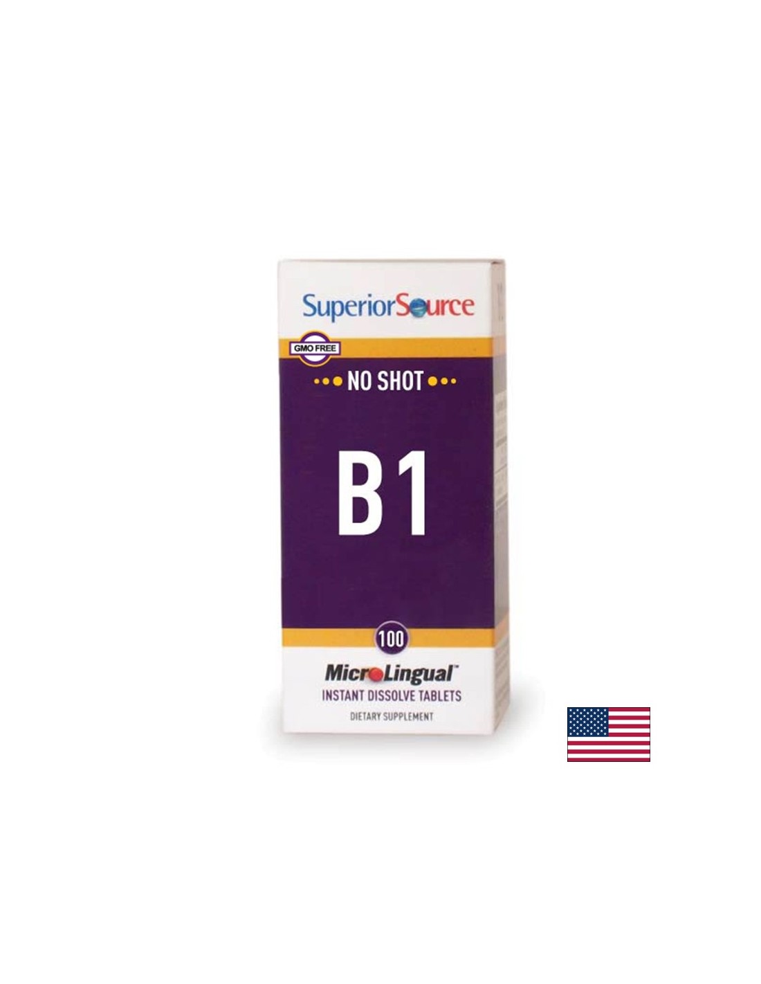 Витамин В1 (тиамин монотрат) - Нервна система и сърдечно-съдово здраве, 100 mg x 100 сублингвални таблетки <tc>Superior Source</tc>