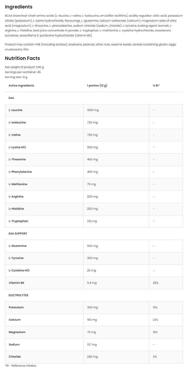 EaAdvanced | С глутамин и електролити - 540 грама