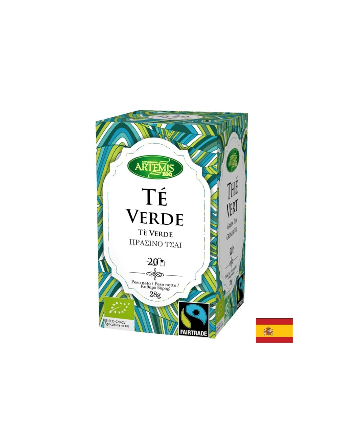 Зелен чай, био, 20 торбички за филтри