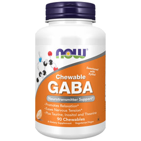 GABA Chewable | with Taurine, Inositol & Theanine - 90 Chewable Tablets - Nutra Best Europe