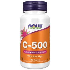 Vitamin C-500 with Rose Hips - 100 Tablets - Nutra Best Europe
