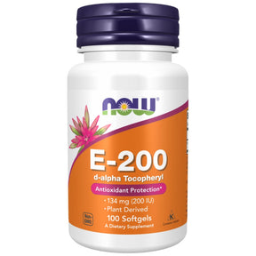 Vitamin E-200 IU D-Alpha Tocopherols - 100 Gel capsules - Nutra Best Europe