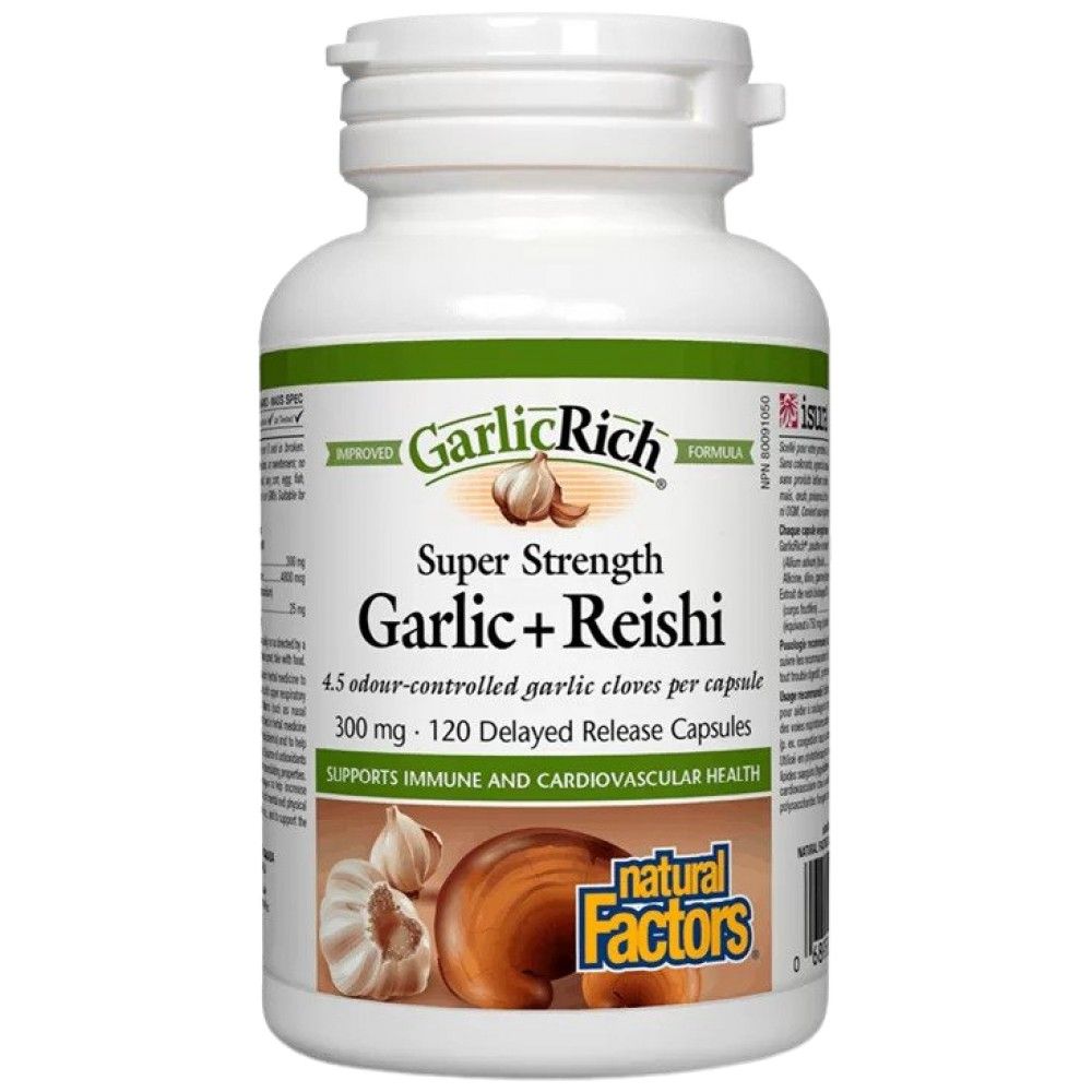 Garlicrich® Super Strength | Чесън плюс Reishi - 120 капсули