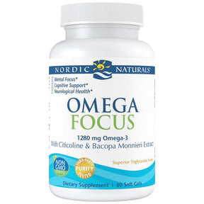 Omega Focus 1280mg | With Citicoline and Bacopa 60 Gel capsules - Nutra Best Europe