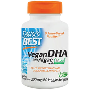 BEST Vegan DHA from Algae 200 mg - 60 Gel capsules - Nutra Best Europe