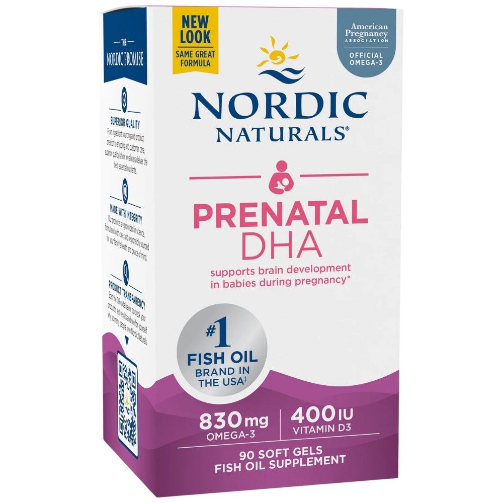 Пренатална DHA 830 mg | С 400 IU D3 - 90 гел капсули