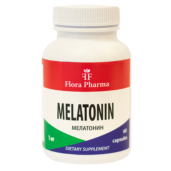 Мелатонин 1 mg / 60 капсули, 60 дози / флора фарма