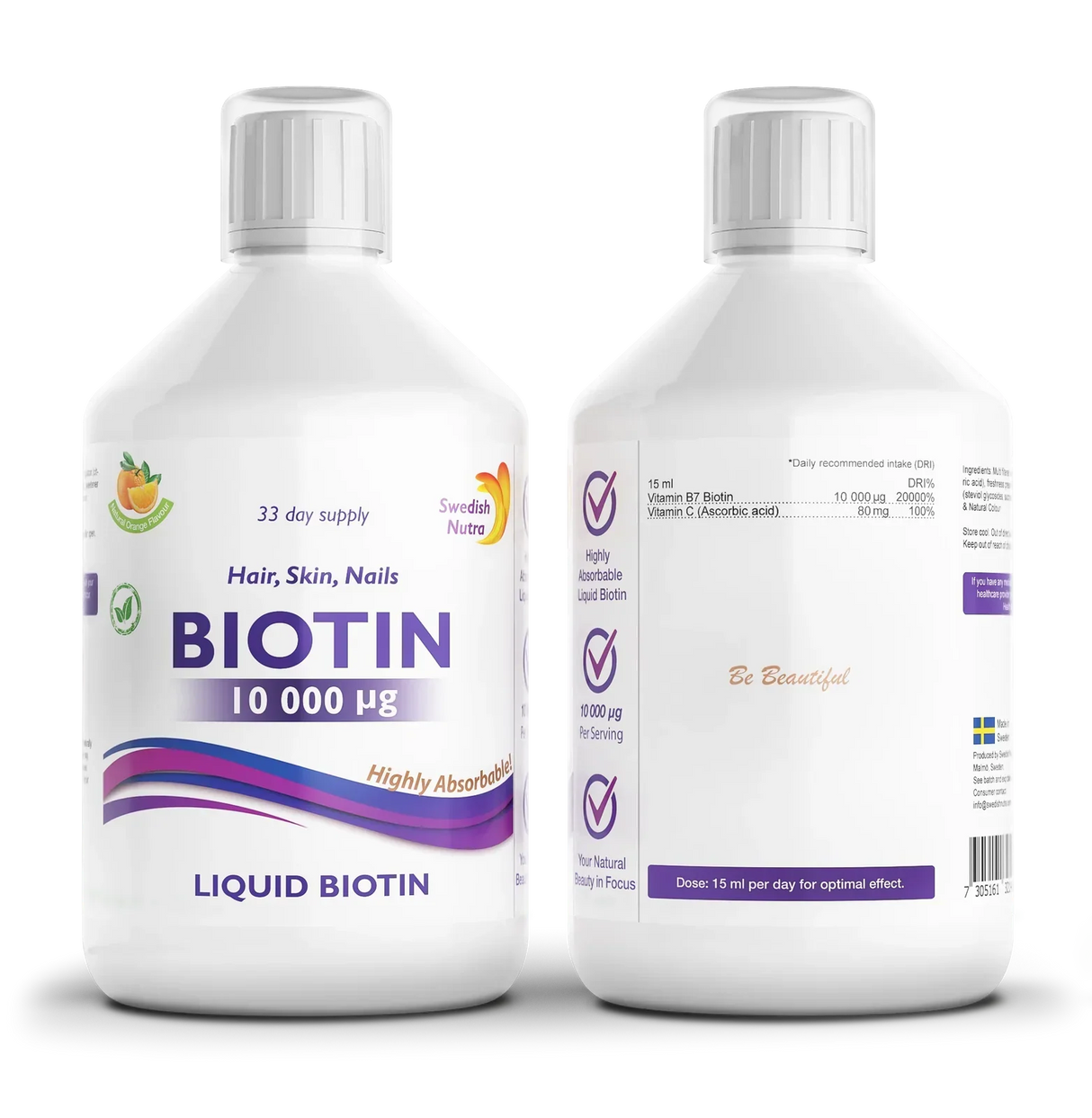 Течен биотин 10 000 mcg x 500 ml