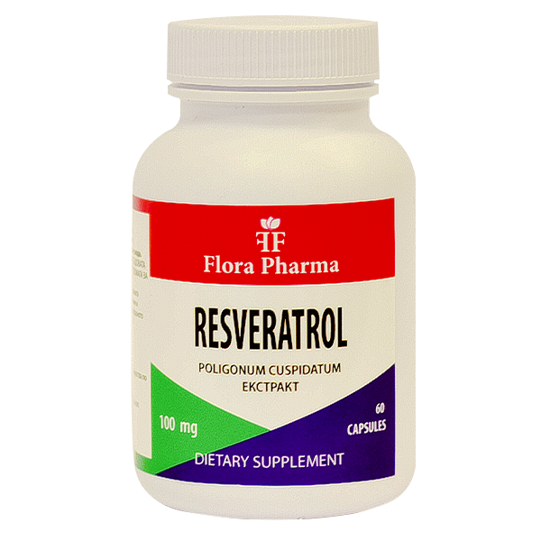 Resveratrol 100 mg / 60 капсули, 60 дози / флора фарма