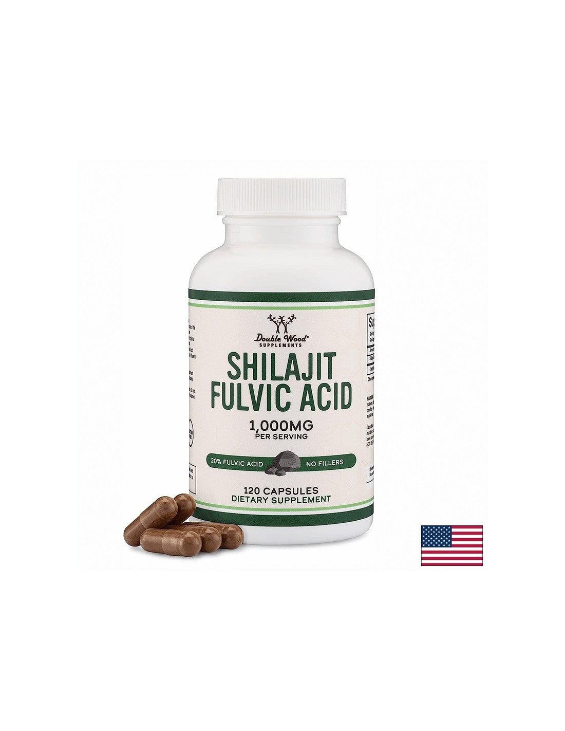 Имунитет - Shilajit (Mumio), 1000 mg, 120 капсули <tc>Double Wood</tc>