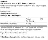 Пълен спектър лимонова кора 400 mg 60 капсули