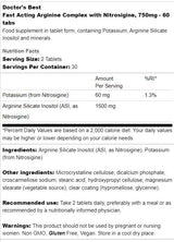 Бързо действащ аргинин комплекс | С нитрозигин 750 mg - 60 таблетки